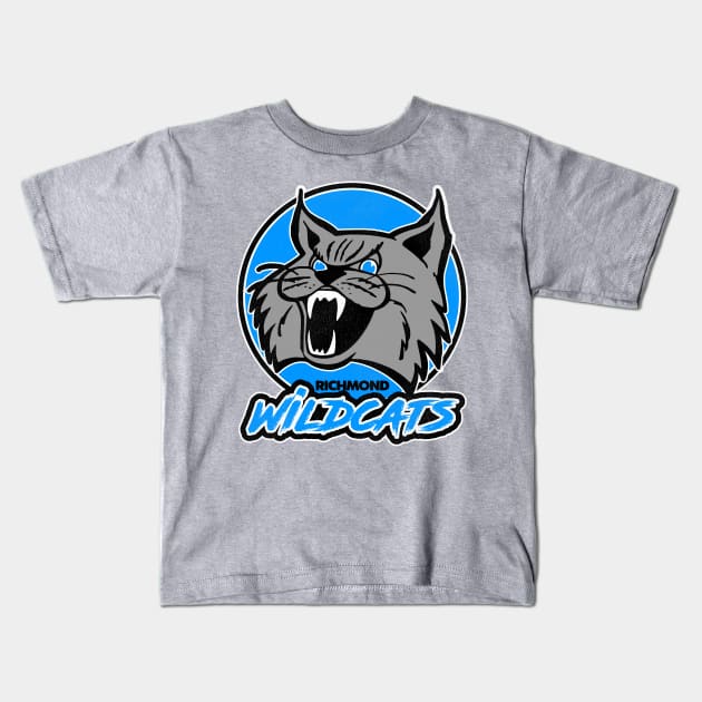 Defunct Richmond Wildcats Hockey Team Kids T-Shirt by Defunctland